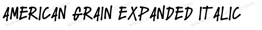 American Grain Expanded Italic字体转换